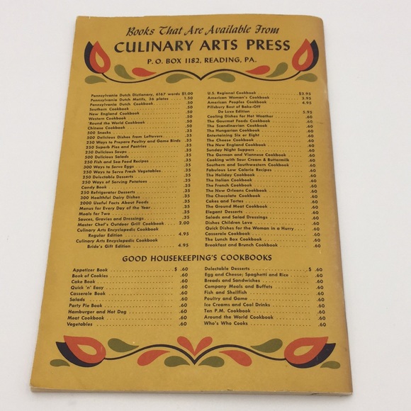 1960 Pennsylvania Dutch Cookbook Recipes 1960 Vintage Early Dutch Settlers - Picture 5 of 6